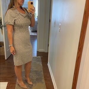 Banana Republic Gray Midi Dress